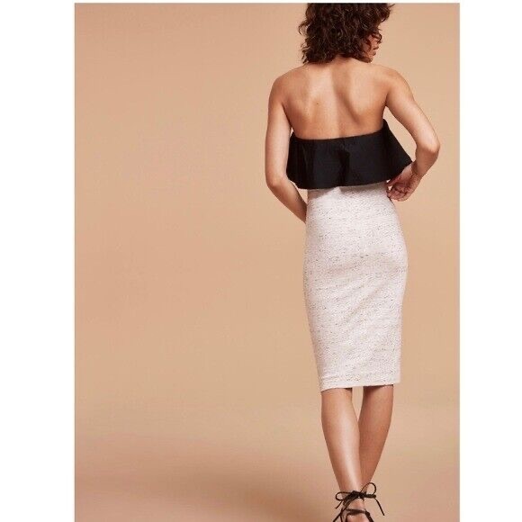 Aritzia Wilfred Heather White Liz Skirt Size Medium - Picture 5 of 5